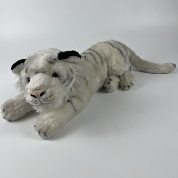 FAO Schwartz 2004 Realistic White Asian Tiger Pink Eyes Stuffed Animal 17” Rare* - Picture 2 of 16